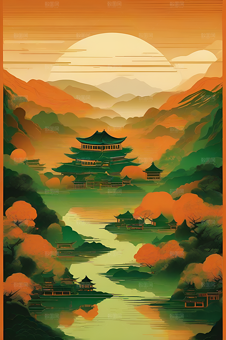 山水色彩的艺术创作