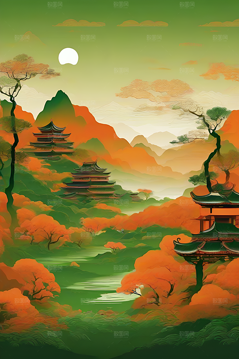 山水色彩的艺术创作