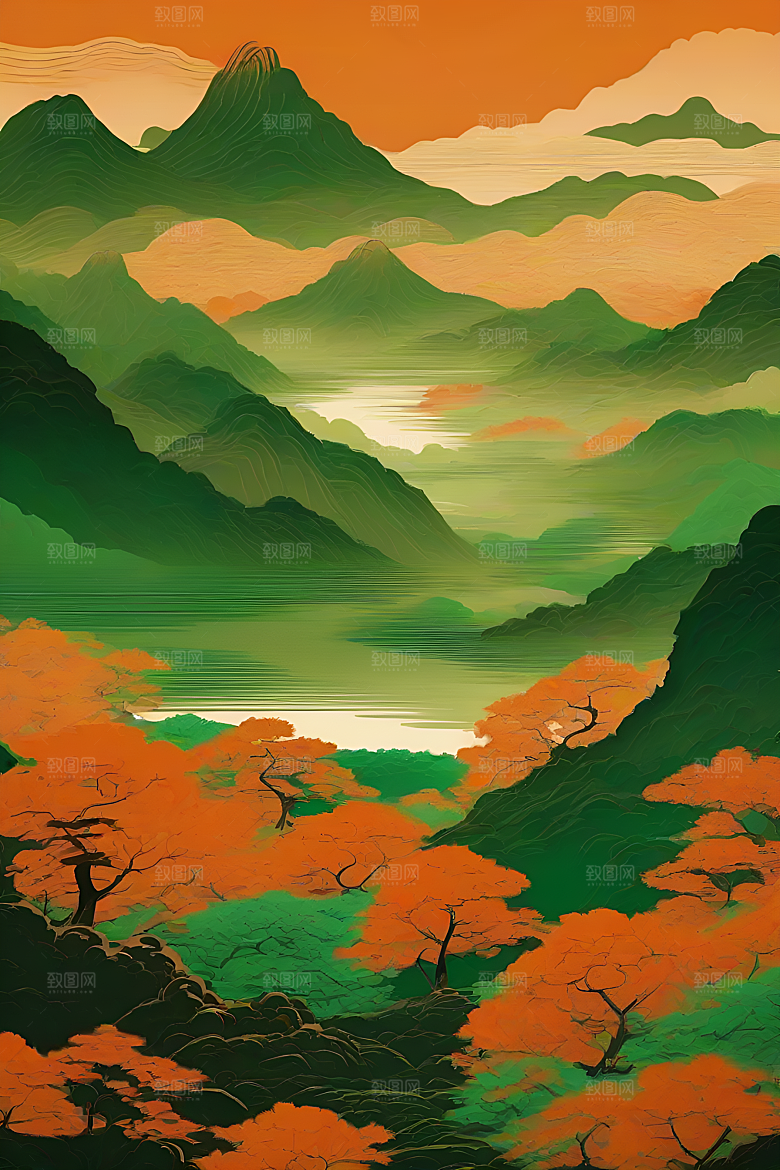 山水色彩的艺术创作