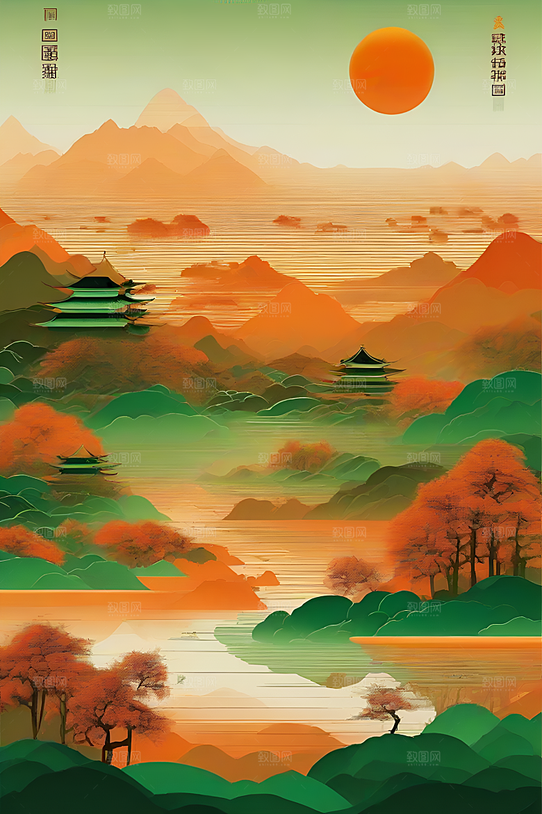 山水色彩的艺术创作