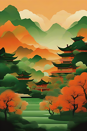 色彩渐变的艺术创作