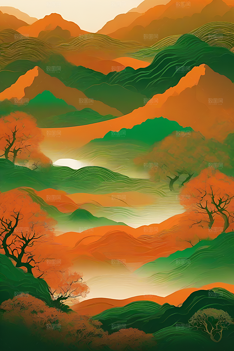 传统山水艺术设计