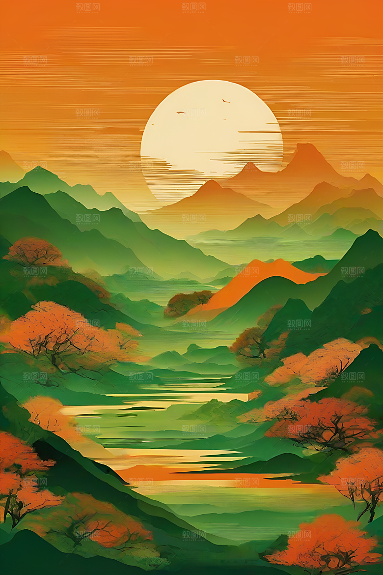 传统山水艺术设计