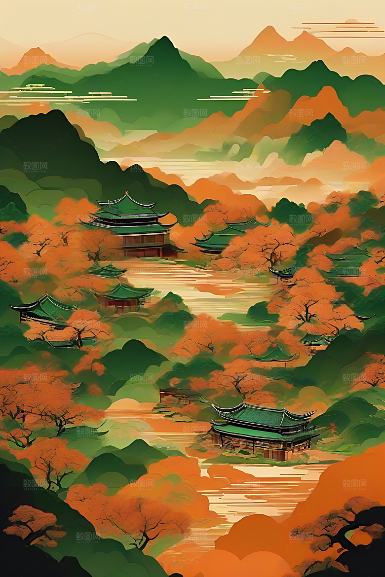 传统山水艺术设计