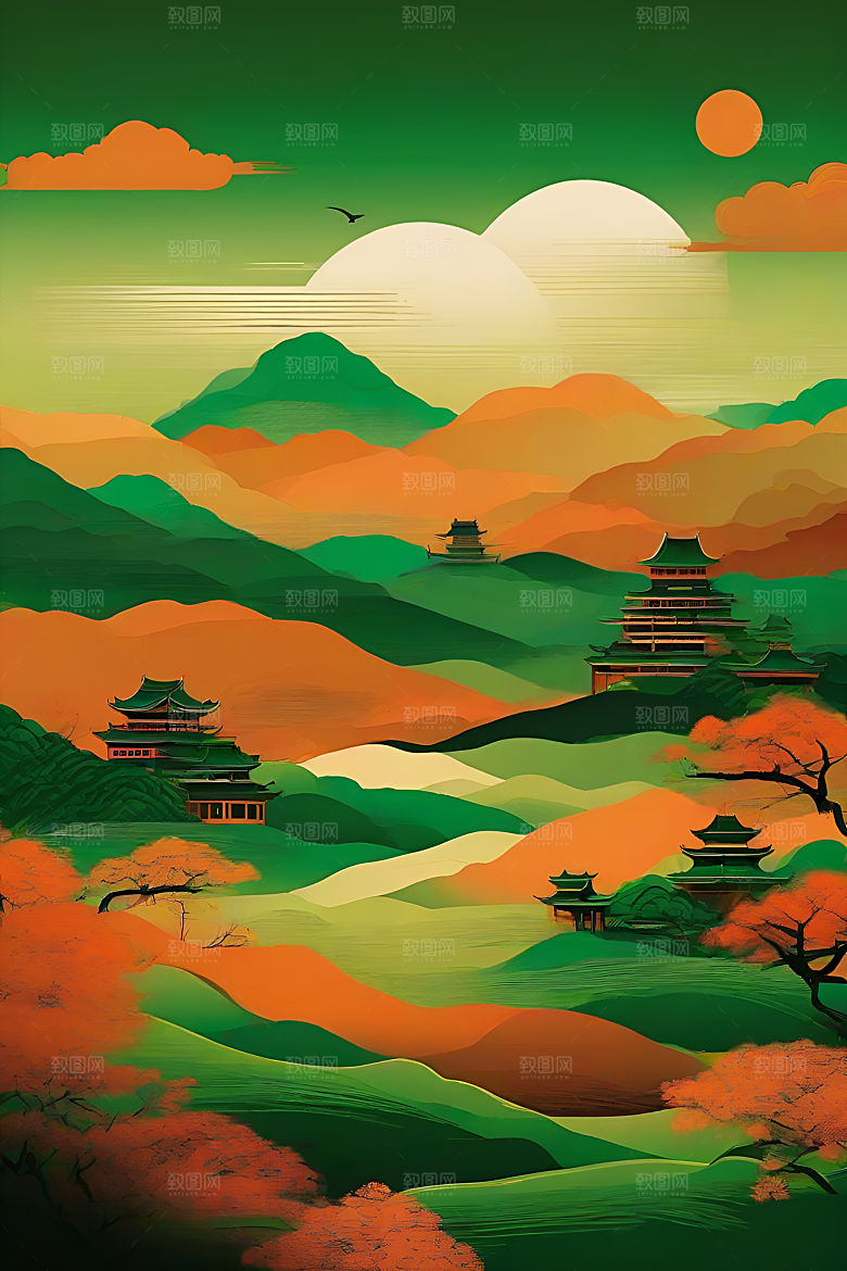 传统山水艺术设计