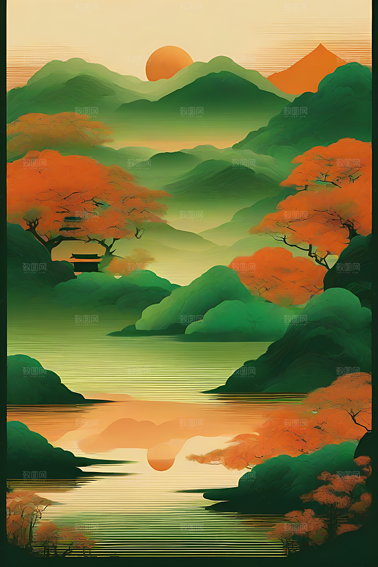 传统山水艺术设计