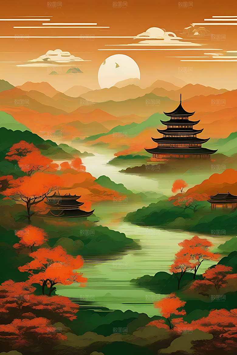 传统山水艺术设计