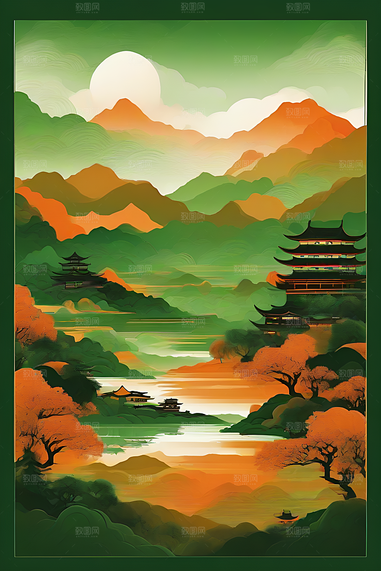 传统山水艺术设计
