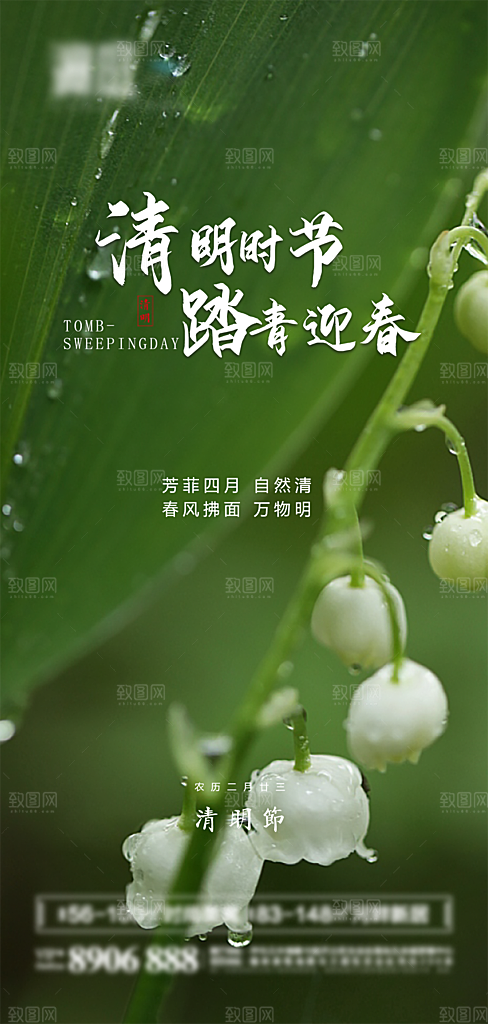 中国传统节日清明节海报