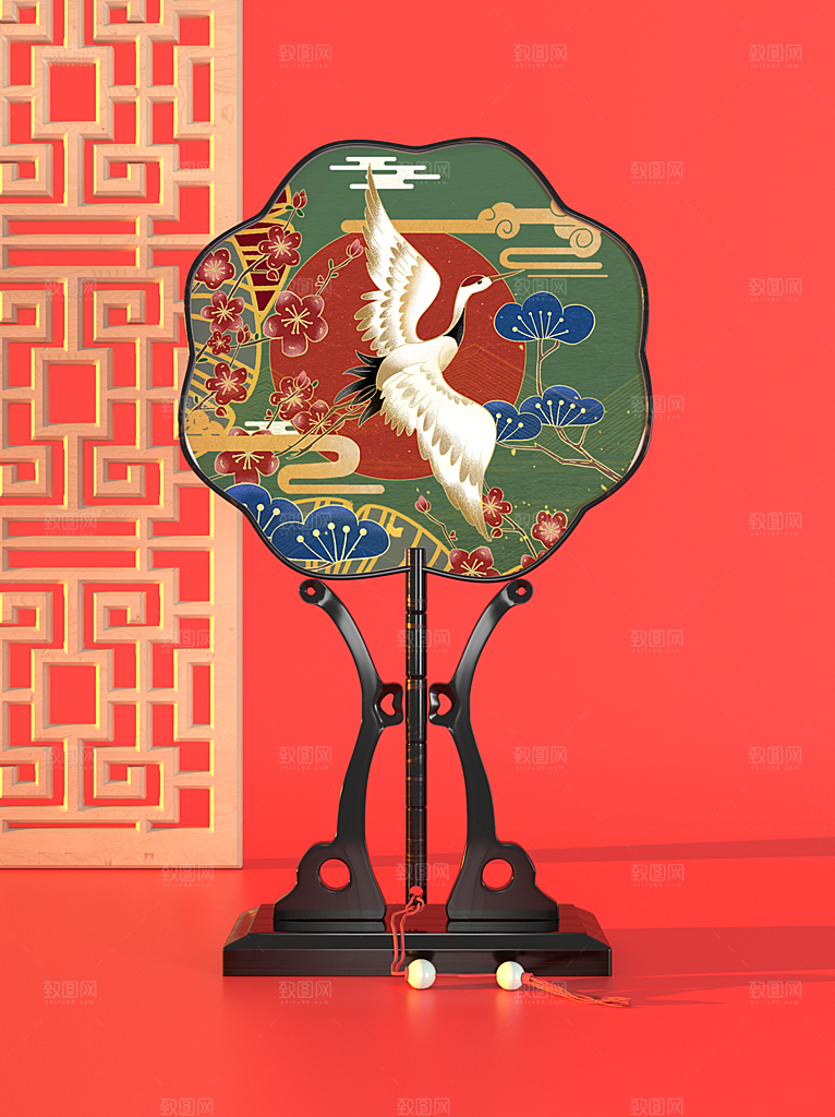 中式国潮风文创样机礼盒包装效果图