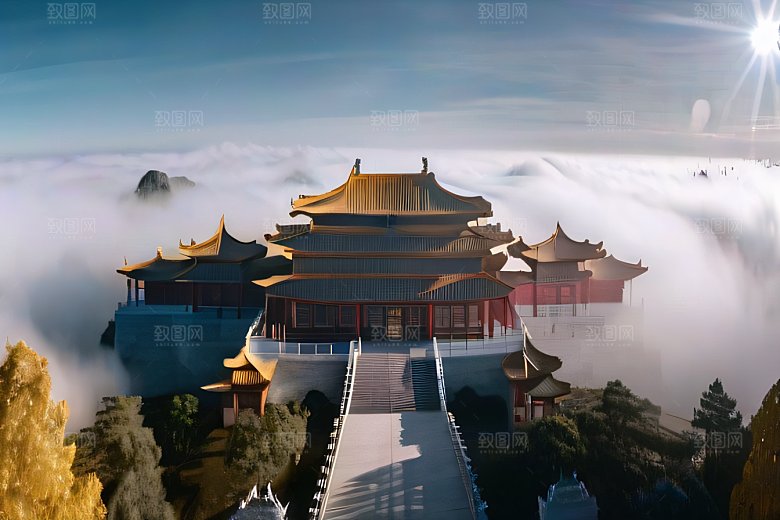超广角透视重现中国宫殿的绝美壮丽