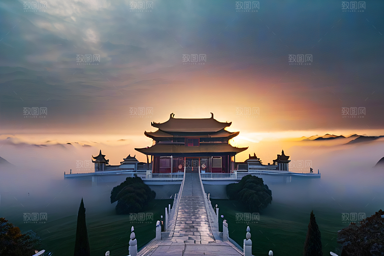 超广角透视重现中国宫殿的绝美壮丽