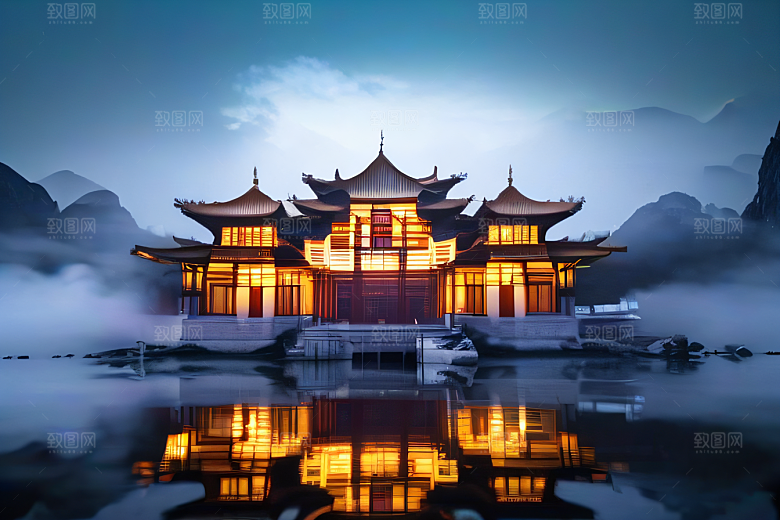 超广角透视重现中国宫殿的绝美壮丽