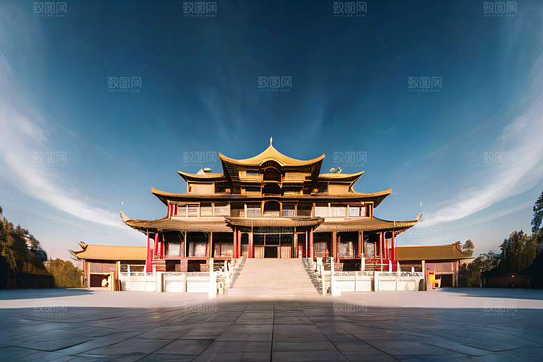 超广角透视重现中国宫殿的绝美壮丽