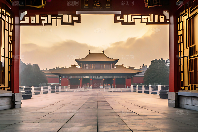 超广角透视重现中国宫殿的绝美壮丽