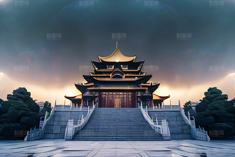 超广角透视重现中国宫殿的绝美壮丽