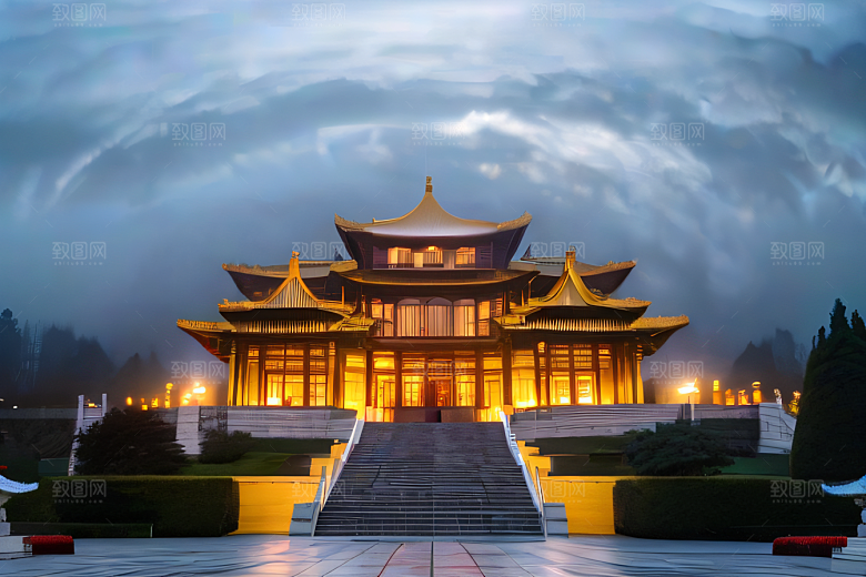 超广角透视重现中国宫殿的绝美壮丽