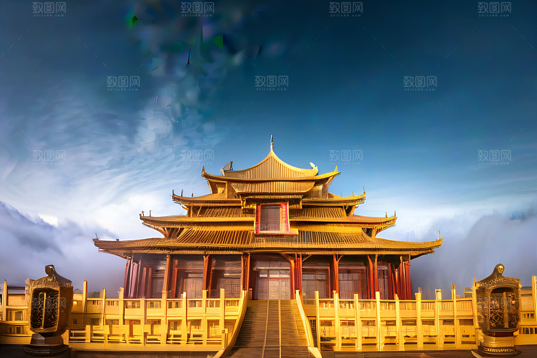 超广角透视重现中国宫殿的绝美壮丽