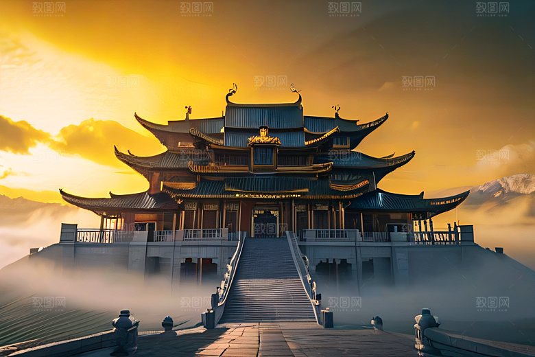 玻璃水晶宫浓雾中的超现实之美