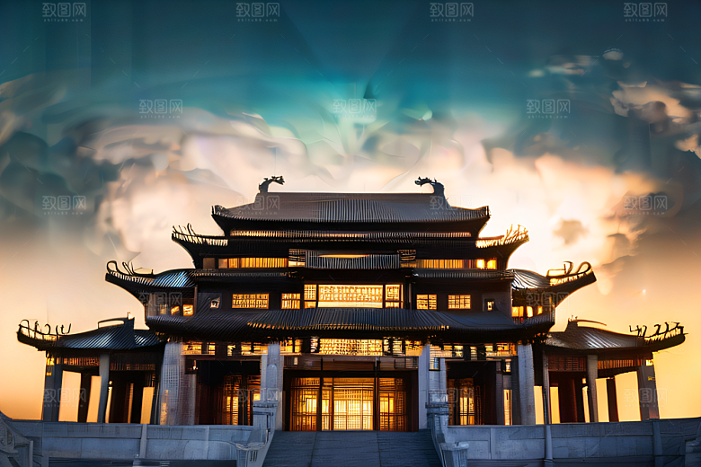 玻璃水晶宫浓雾中的超现实之美