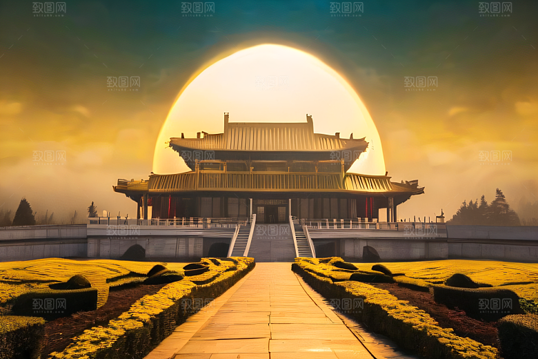 玻璃水晶宫浓雾中的超现实之美