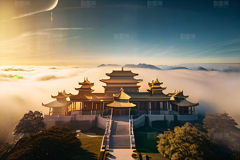 玻璃水晶宫浓雾中的超现实之美