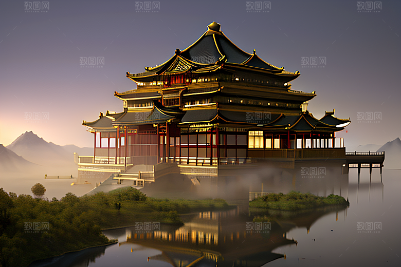 超广角透视重现中国宫殿的绝美壮丽