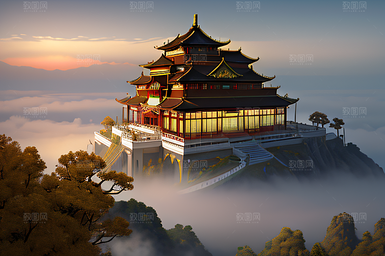 超广角透视重现中国宫殿的绝美壮丽