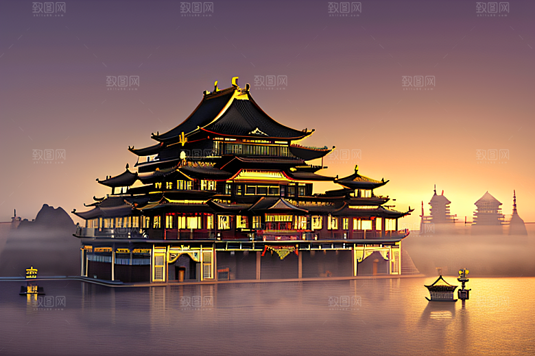 超广角透视重现中国宫殿的绝美壮丽