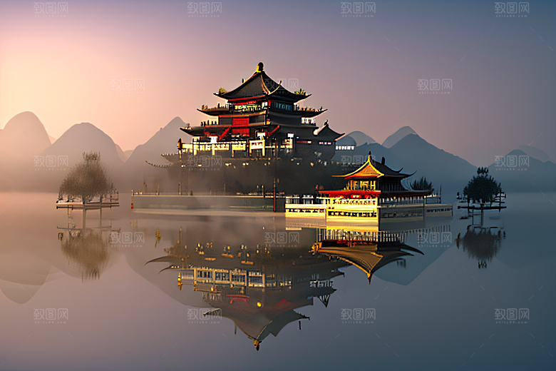超广角透视重现中国宫殿的绝美壮丽