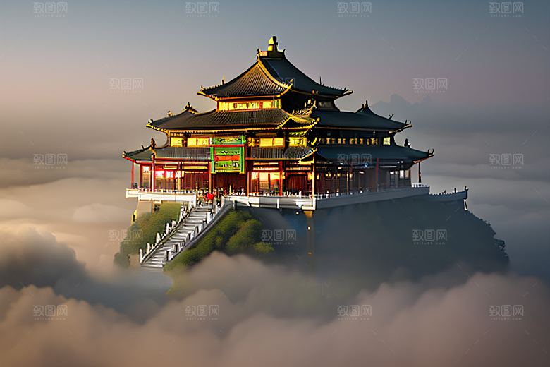 超广角透视重现中国宫殿的绝美壮丽