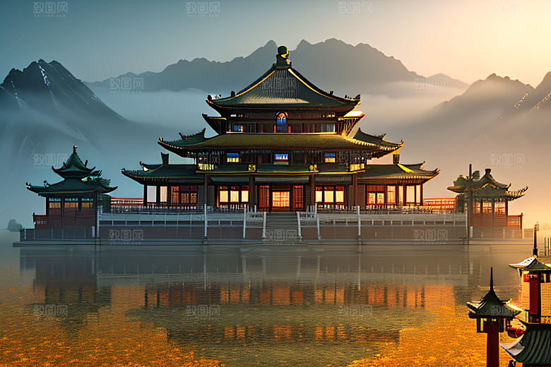 玻璃水晶宫浓雾中的超现实之美