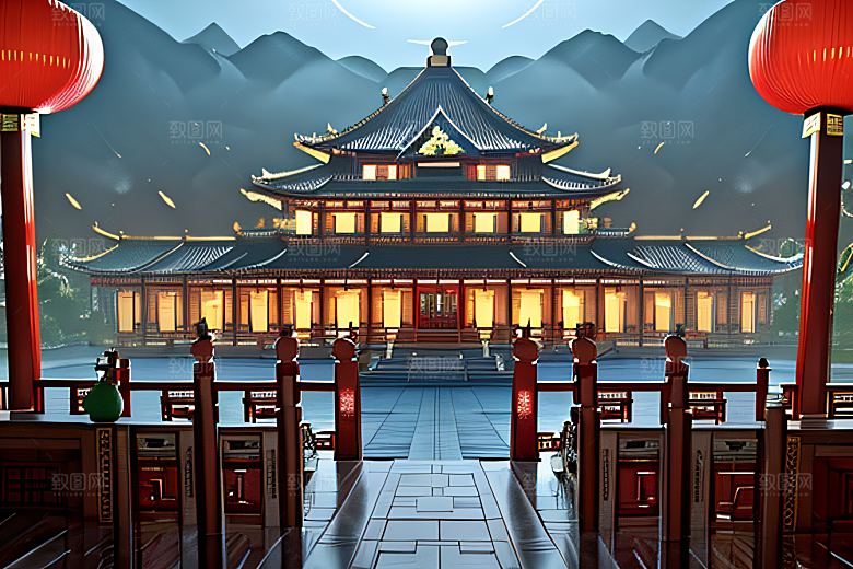 玻璃水晶宫浓雾中的超现实之美