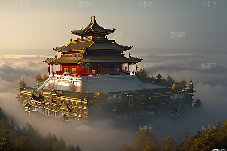 玻璃水晶宫浓雾中的超现实之美