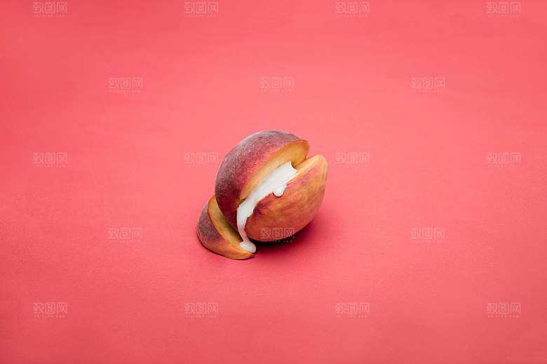 桃子红桃特写摄影