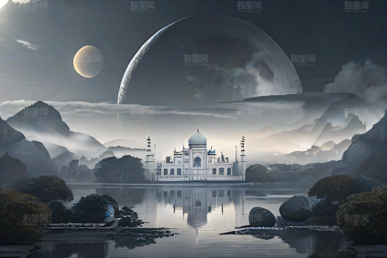 世外云山宫殿倚天梦幻之旅仙境