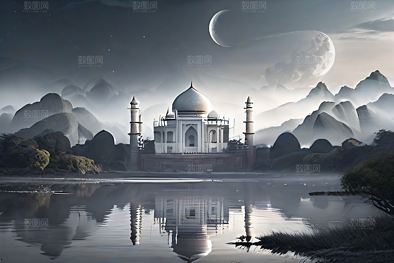 世外云山宫殿倚天梦幻之旅仙境
