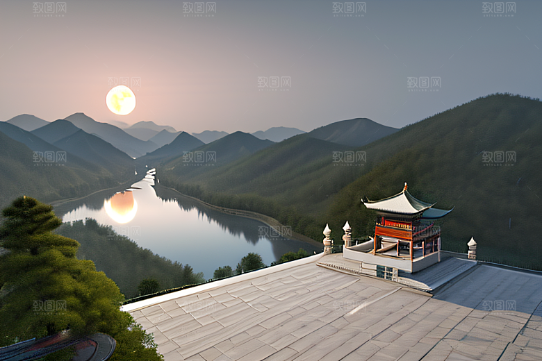 神秘唯美数字艺术创作超现实景观