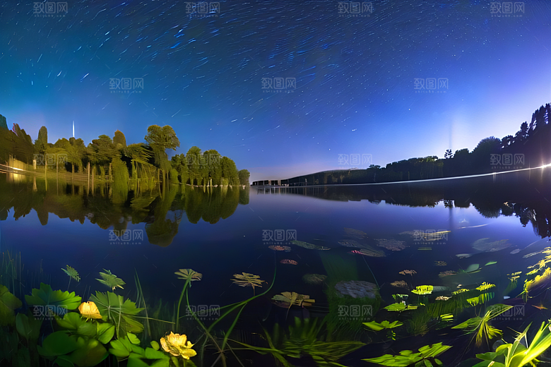 蓝玫瑰天空中的花宫