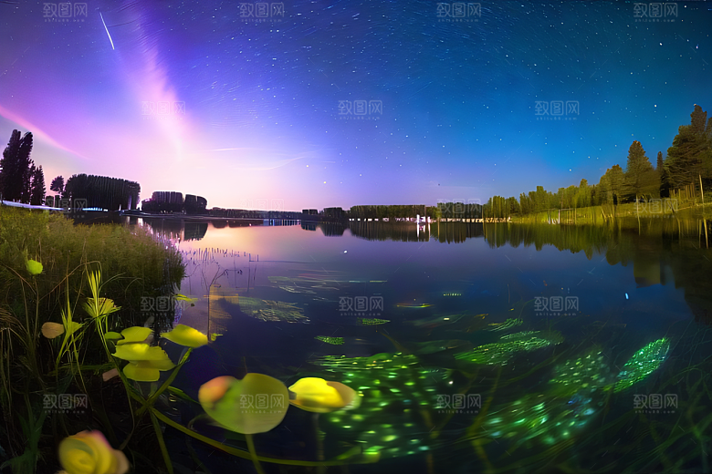 蓝玫瑰天空中的花宫
