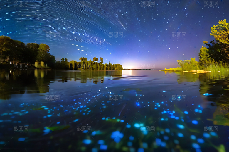 闪烁星海下的流星奇景