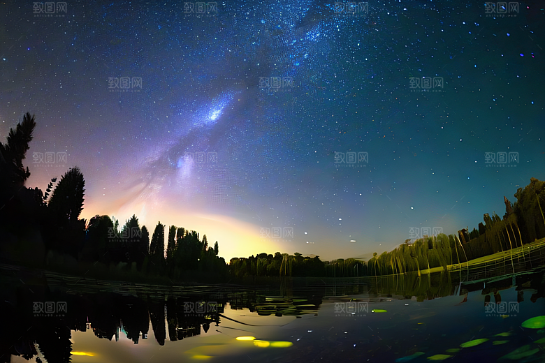 闪烁星海下的流星奇景