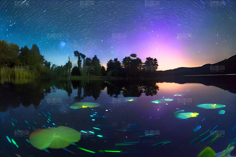 闪烁星海下的流星奇景