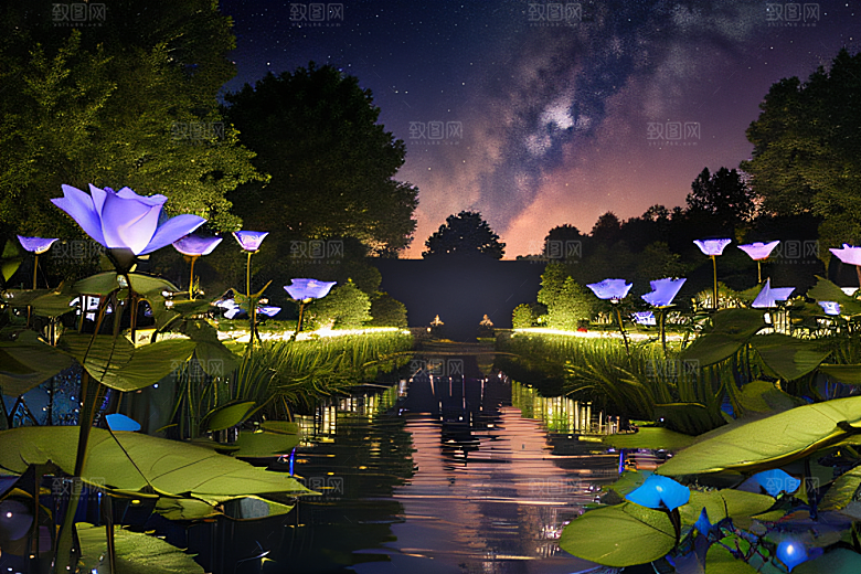 闪烁星海下的流星奇景