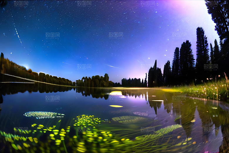 闪烁星海下的流星奇景