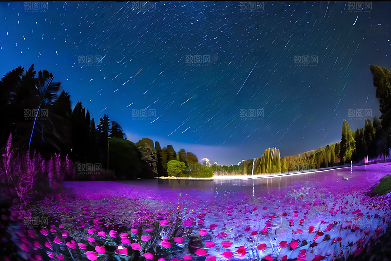 蓝玫瑰天空中的玫瑰宫殿