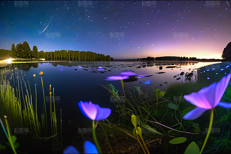 魅力流星雨的夜空奇观