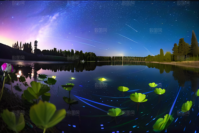 魅力流星雨的夜空奇观