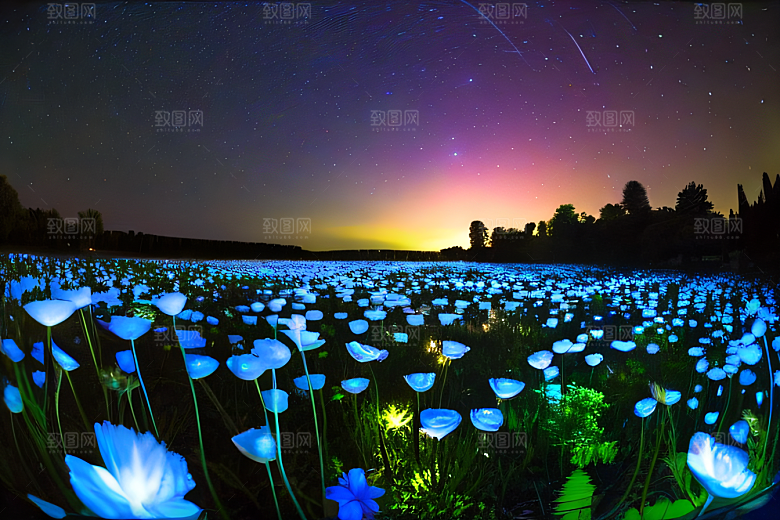 魅力流星雨的夜空奇观