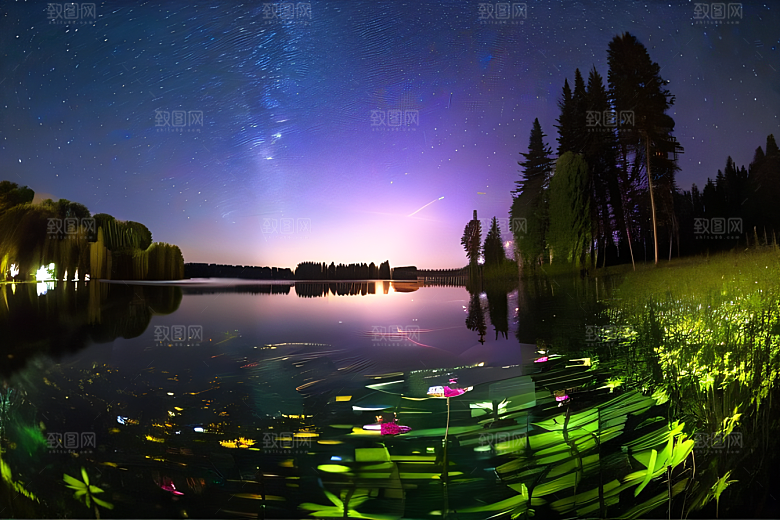 魅力流星雨的夜空奇观